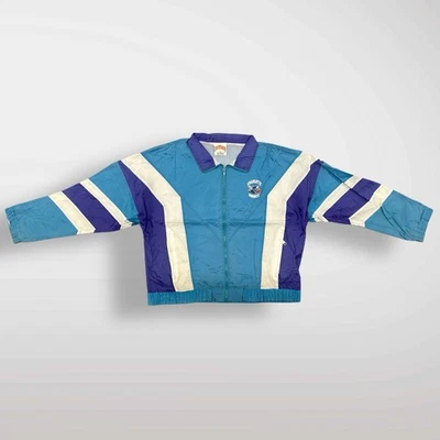 Vintage Nutmeg Charlotte Hornets Jacket Windbreaker Teal Purple Size Medium (M) - Image 1 of 2