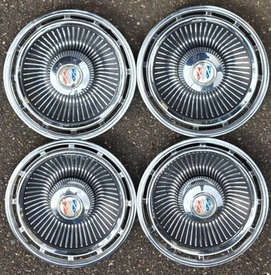 1963 Buick LeSabre LESABRE GM OEM Hubcaps Wheel Covers Center Caps Lot of 4 - Image 1 of 4