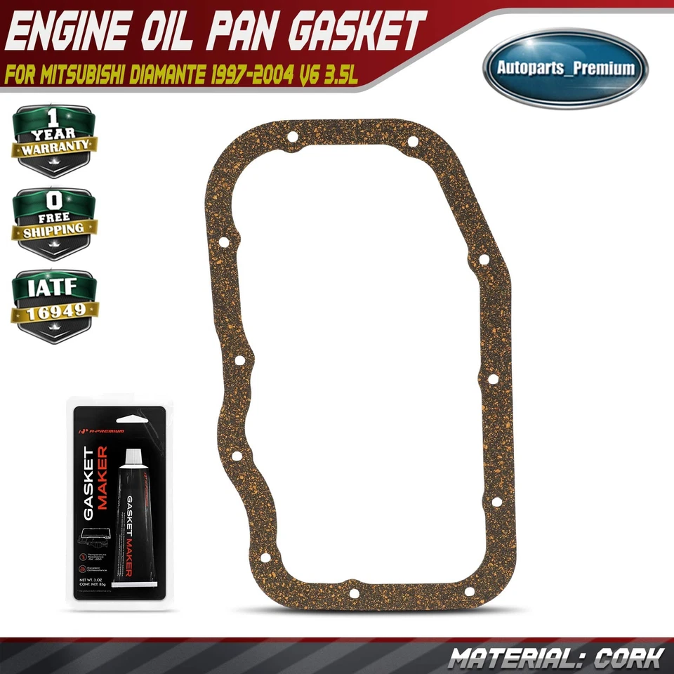 Комплект прокладок поддона масла пробкового двигателя для седана Mitsubishi Diamante 1997-2004 V6 3,5 л - Изображение 1 из 4