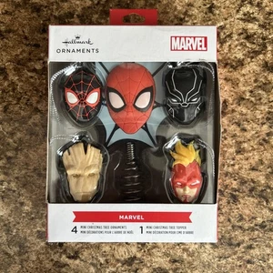 Hallmark Marvel Super Heroes Christmas Tree Ornaments Topper Mini New IN BOX NIB - Picture 1 of 2