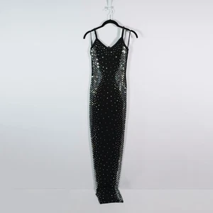 Akira Show Stopper Strass Schmuck Rautenverzierung Stretch Strick Midi Kleid - Bild 1 von 3