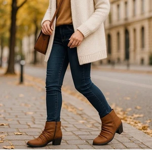 Arizona Damen-Booties Stiefel Größe 10 AZ Oakes cognacbraun Memory Foam mit Karton - Bild 1 von 22