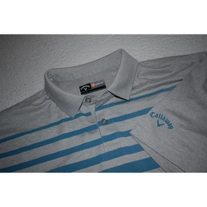 Callaway Golf Polo Shirt Mens Size Large Gray Performance Polyester Opti-Dri - Picture 1 of 7