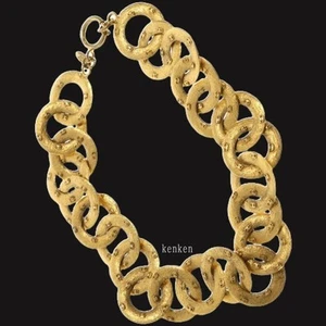 CHANEL Necklace Choker Coco Pendant AUTH kenkenjp Gold Circle Ring Medal Coin CC - Picture 1 of 13