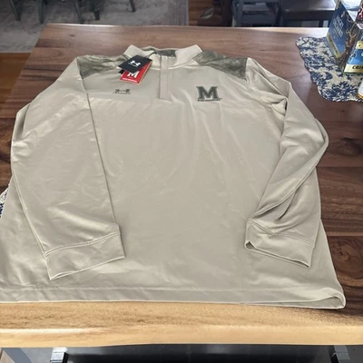 PARA HOMBRES Under Armour Maryland Terrapins Salute To Service CAMUFLAJE 1/4 CREMALLERA XL NUEVO CON ETIQUETAS $110 Foto 1 de 4