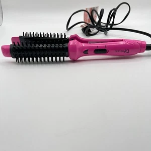 Power IQ Hot Air Brush Rotating Styler Curling Straightener Ceramic Heated Pink - Picture 1 of 9