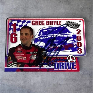 Greg Biffle signed V2 NASCAR 75 GREATEST card 2003 PRESS PASS TRACKSIDE LD 1/27 - Picture 1 of 1