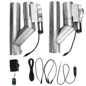 Dual 2" T304 Electric Exhaust Valve w/Wireless Remote Control System - Picture 1 of 7