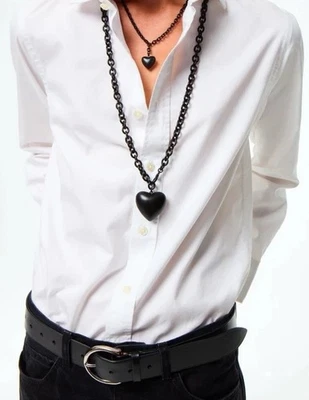 Juego de 2 Collar ROXANNE ASSOULIN El Corazón Hinchado Grande y Pequeño Foto 1 de 4