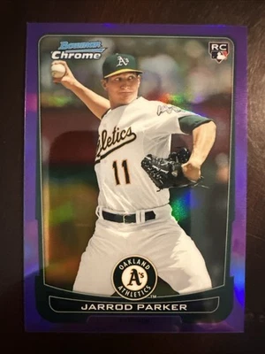 JARROD PARKER 2012 Bowman cromo púrpura novato radiocontrol numerado #d 67/199!! ¡RARO!! Foto 1 de 2