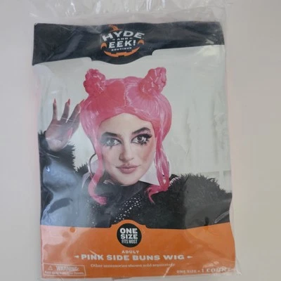 Hyde and Eek! Peluca de moño lateral rosa Boutique para mujer adulto *NUEVA* nunca abierta Foto 1 de 3