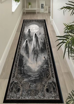 Corredor, alfombra de corredor de Halloween, alfombra larga, alfombra de entrada, corredor antideslizante, corredor de pasillo Foto 1 de 4