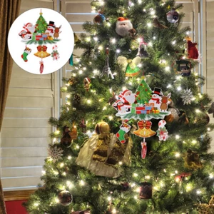 2 Pcs Weihnachtsmann-Anhänger Schneemann-Glocke Hängende Anhänger-Dekoration - Bild 1 von 12