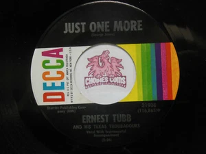 ERNEST TUBB: JUST ONE MORE / TILL MY GETUP HAS GOTUP & GONE, 45 RPM NM (S0) - Picture 1 of 2