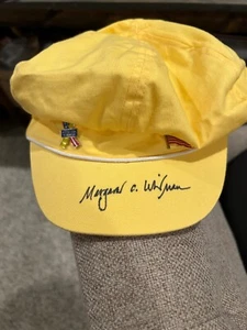 Autographed Yellow Beret by Past Ebay CEO Meg Whitman - Picture 1 of 3