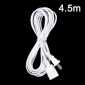 4.5m AC Power Cord White Line Cables Wire Two-pin US Plug Cable Extension: ^ WH2 - Picture 1 of 5