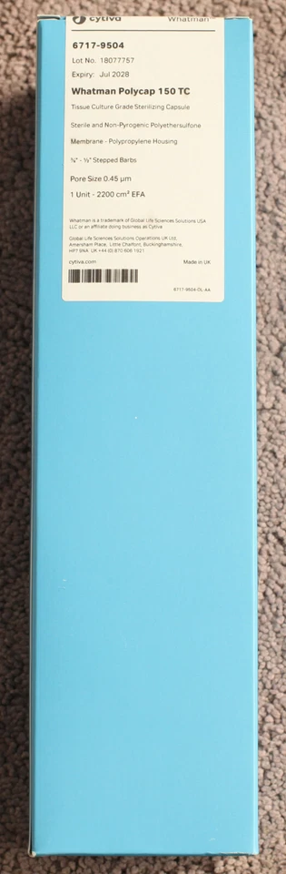 Nuevo filtro Whatman Cytiva Polycap 150 TC 6717-9504 Foto 1 de 1