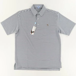Polo Gential Highline Ricamata a Righe Stretch Twilight Uomo L - Foto 1 di 8