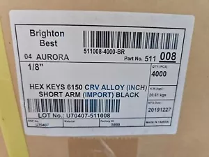 4000 PC 1/8" Allen Wrench Short Arm L Hex Key Alloy Steel - Picture 1 of 4
