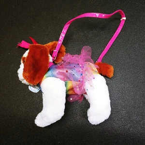 Poochie & Co. Confetti Kid's Plush Multicolor Beagle Puppy Shoulder Bag Purse - Picture 1 of 16