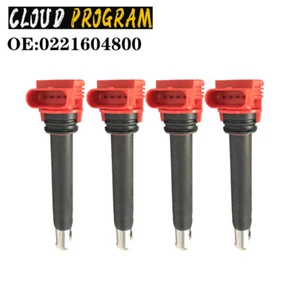 Set of (4) Ignition Coils 0221604800 06E905115F For Audi 3.0L VW 4.2L V8 - Picture 1 of 8