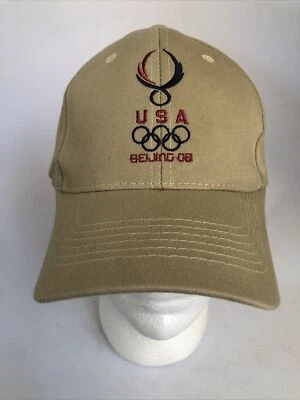 New USA OLYMPICS BEIJING 08 BASEBALL CAP O/S mens ADJUSTABLE U.S. HAT TEAM 2008 - Image 1 of 4