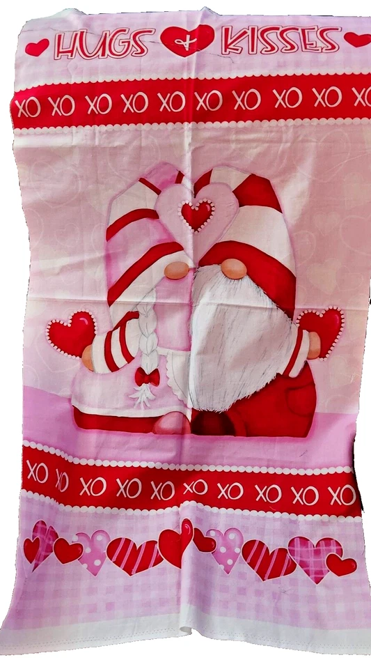 Panel Gnomo Amor Día de San Valentín para edredón algodón acolchado fabic por yarda Foto 1 de 1