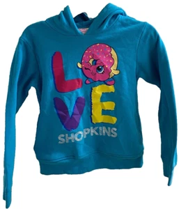 Shopkins Azul LOVE Sudadera con Capucha con Galleta Kooky Talla 6X - Imagen 1 de 4