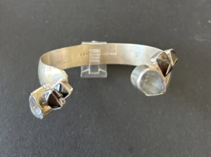 Lilly Barrack ~ Sterling Silver ~ 6 Gemstones ~ Cuff Bracelet ~ 6" - Picture 1 of 7
