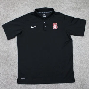 Nike Stanford Polo Shirt Boys XL Black Dri-Fit Polyester Short Sleeve Pullover - Picture 1 of 13
