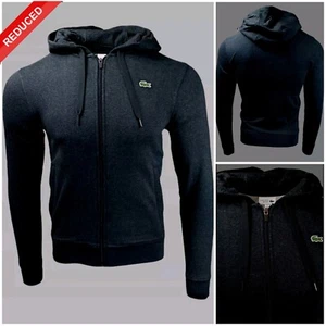 LACOSTE SPORT ZIP HOODIE DARK GREY DRAW STRING EMBROIDERED LOGO SIZE XS RRP £95 - Picture 1 of 6
