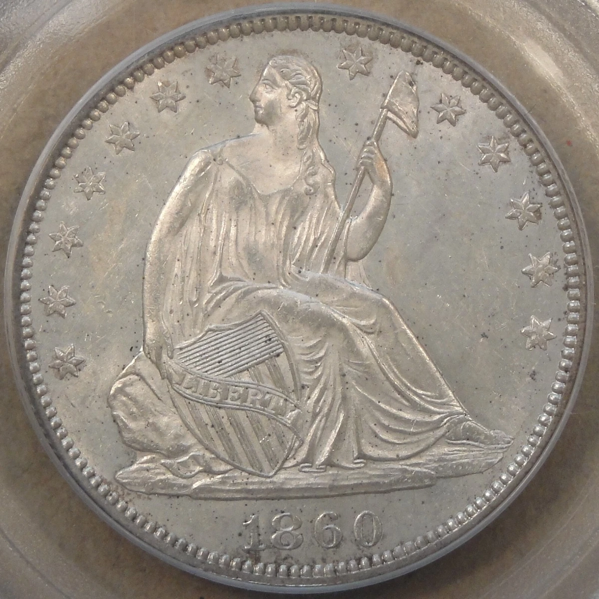 コレクション 1860 Seated Liberty Half Dollar 1860 50C (Regular