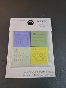 1 Post-It Noted: Penne, Note Rotonde, 4 Mini Quadrati Abitudine Umore Idrata Move - Foto 1 di 3