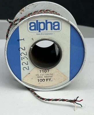 24” 4 condutores blindados calibre 32 braço de som/cabo de braço captador ALPHA NOS vintage - Imagem 1 de 3