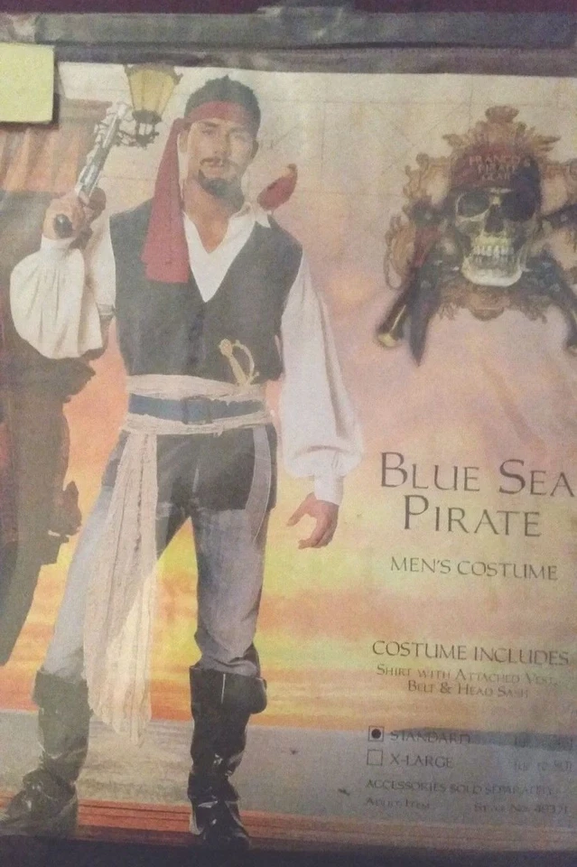 Disfraz de pirata franco americano del mar azul Foto 1 de 1