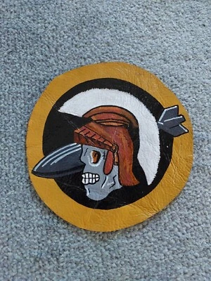 Hand Painted WW2 Leather Squadron Group Patch 533rd Bombardment Squadron  - Image 1 of 4