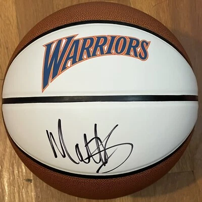 Baloncesto firmado por Matt Barnes autografiado logotipo de Golden State Warriors PSA/DNA Foto 1 de 3