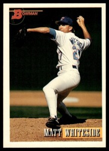 1993 Bowman #283 Matt Whiteside Texas Rangers Rookie