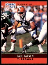 1990 Pro Set Paul Farren Football Cards #69