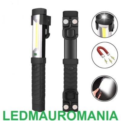 Antorcha de Trabajo Lámpara LED Cob Recargable Xpe Portátil Broches de Presión - Imagen 1 de 4