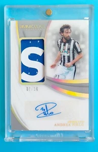 2017 Immaculate Juventus Andrea Pirlo Match-worn Sick Patch Auto 7/10 - Picture 1 of 2