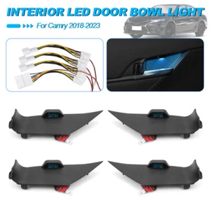 Interior Door Handle Bowl LED Lights 4pcs For Toyota Camry 2018 2019 2020 2022 - Picture 1 of 16