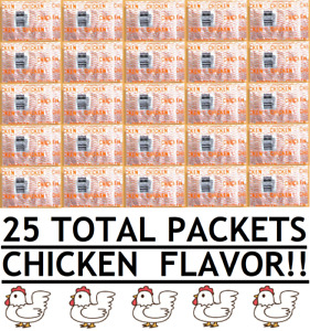 25 NISSIN Top Ramen Chicken Flavor Soup Seasoning Packets Packs Stock No Noodles