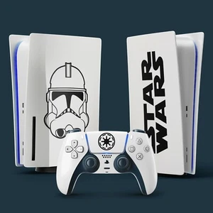 PS5 Standard / Digital Vinyl Skin & 2x Controller Skins, Star Wars Themed. - Picture 1 of 3