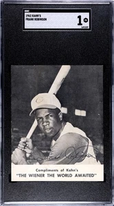 Frank Robinson 1962 Kahn's Cincinnati Reds HOF SGC 1 - Bild 1 von 2
