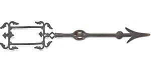 Antigua veleta de hierro fundido parte direccional metal granja flecha 19,5" de largo - Imagen 1 de 9