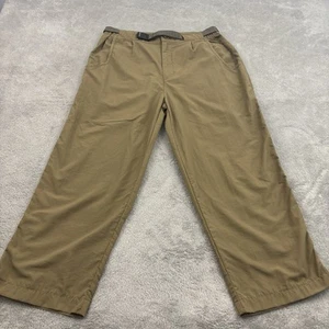RailRiders Nylon Baggy Pants Mens M Khaki Elastic Waist Adjustable Belt Outdoors - Picture 1 of 14