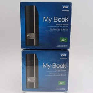 New WD My Book 3.5 4TB USB 3.0 Desktop External Hard Drive WDBFJK0040HBK-NESN - Picture 1 of 6