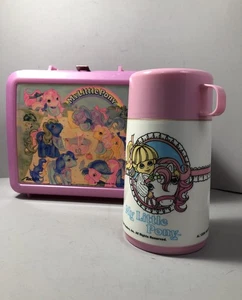 Fiambrera de plástico rosa My Little Pony Aladdin 1986 vintage termo arco iris - Imagen 1 de 22