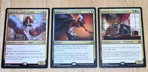 MTG 3x Raro Serafino da Battaglia Basandra, Glimpse the Impensable, Emissario Leovold - Foto 1 di 2